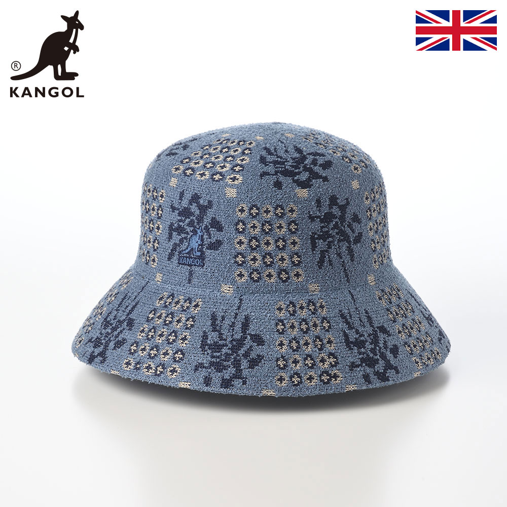 バケットハット サファリハット メンズ レディース ユニセックス カジュアル KANGOL カンゴール RETRO QUAINT AUDREY オールシーズン 春夏秋冬 ブルー 熱中症 暑さ UV 紫外線対策 ギフト プレゼント|メンズハット・帽子専門店 時谷堂