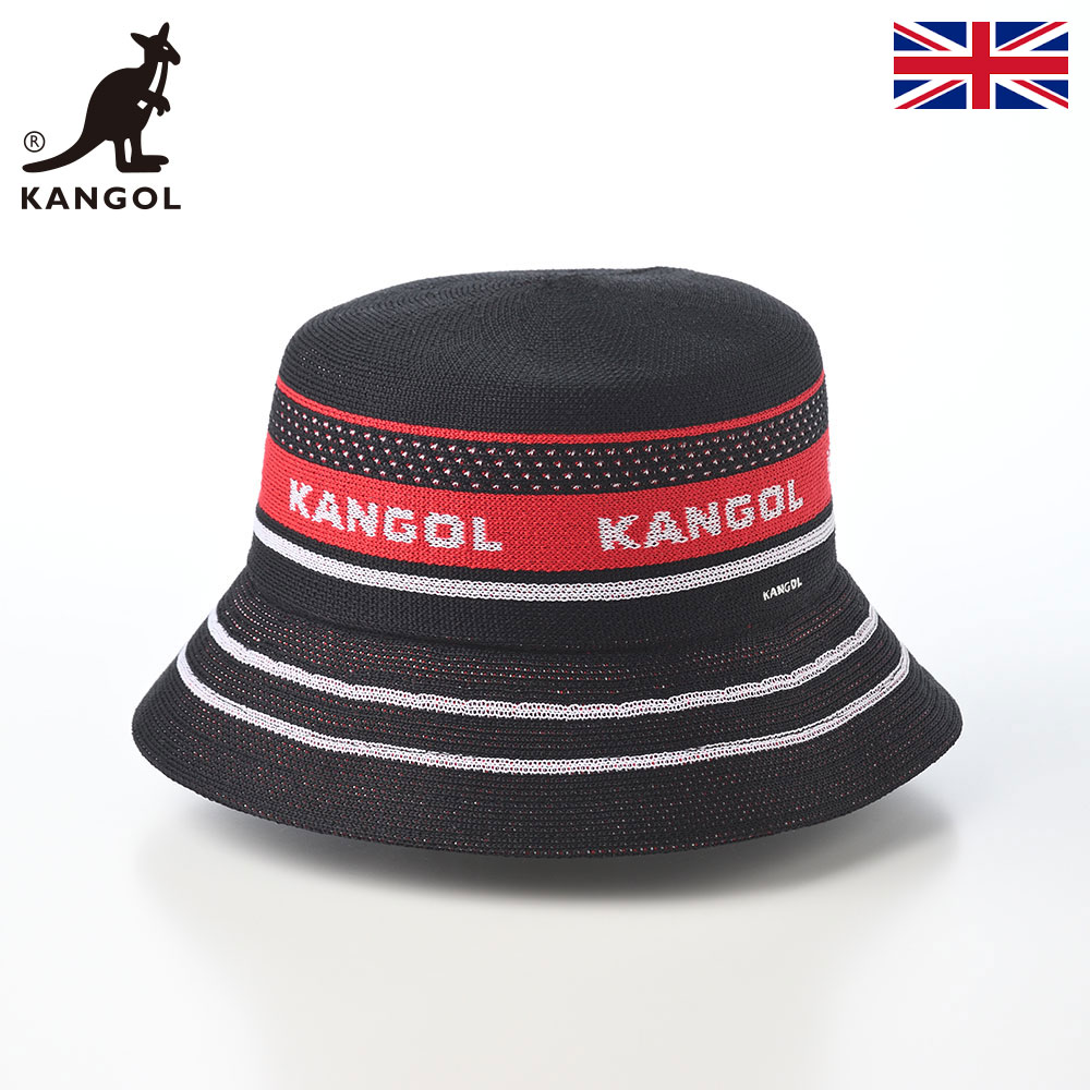 KANGOL カンゴール 帽子 バケットハット ブランド 春 夏 メンズ レディース ユニセックス ソフト帽 カジュアル タウンユース ファッション小物 TROPIC GAME STRIPE LAHINCH（トロピック ゲーム ストライプ ラヒンチ） ブラック