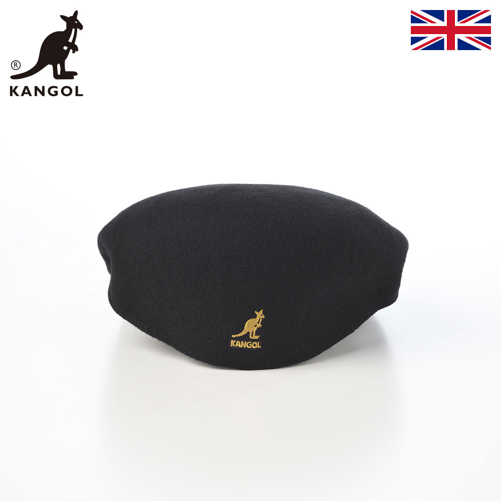 KANGOL カンゴール 帽子 ハンチング メンズ レディース ユニセックス ハンチングベレー ブランド イギリス 英国 WOOL 504(ウール) ブラックゴールド