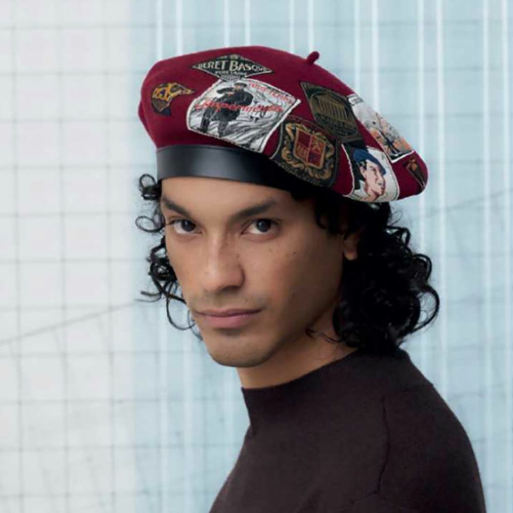 市場 ロレール 秋 ブランド 可愛い おしゃれ ユニセックス ベーシック 個性派 メリノウール レディース ベレー帽 冬 チョボ付き 帽子 ワッペン装飾 メンズ