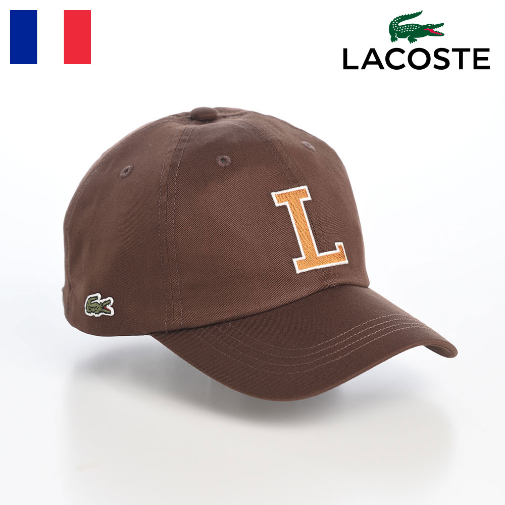 LACOSTE ラコステ 帽子 ロゴキャップ CAP 春 夏 秋 冬 メンズ レディース ベースボールキャップ ワニロゴ スポーツ アウトドア ユニセックス オールシーズン フランスブランド INITIAL APPLIQUE CAP(イニシャルアップリケキャップ) L1251 ブラウン