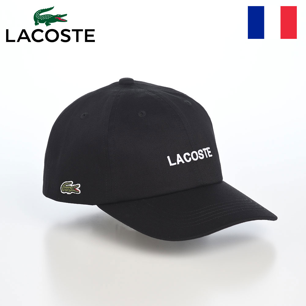 LACOSTE ラコステ 帽子 キャップ CAP メンズ レディース ベースボールキャップ 野球帽 カジュアル シンプル ワニロゴ 普段使い スポーツ フランスブランド COTTON EMB CAP（コットン エンブロイダリー キャップ） L1402 ブラック 母の日ギフト 2026
