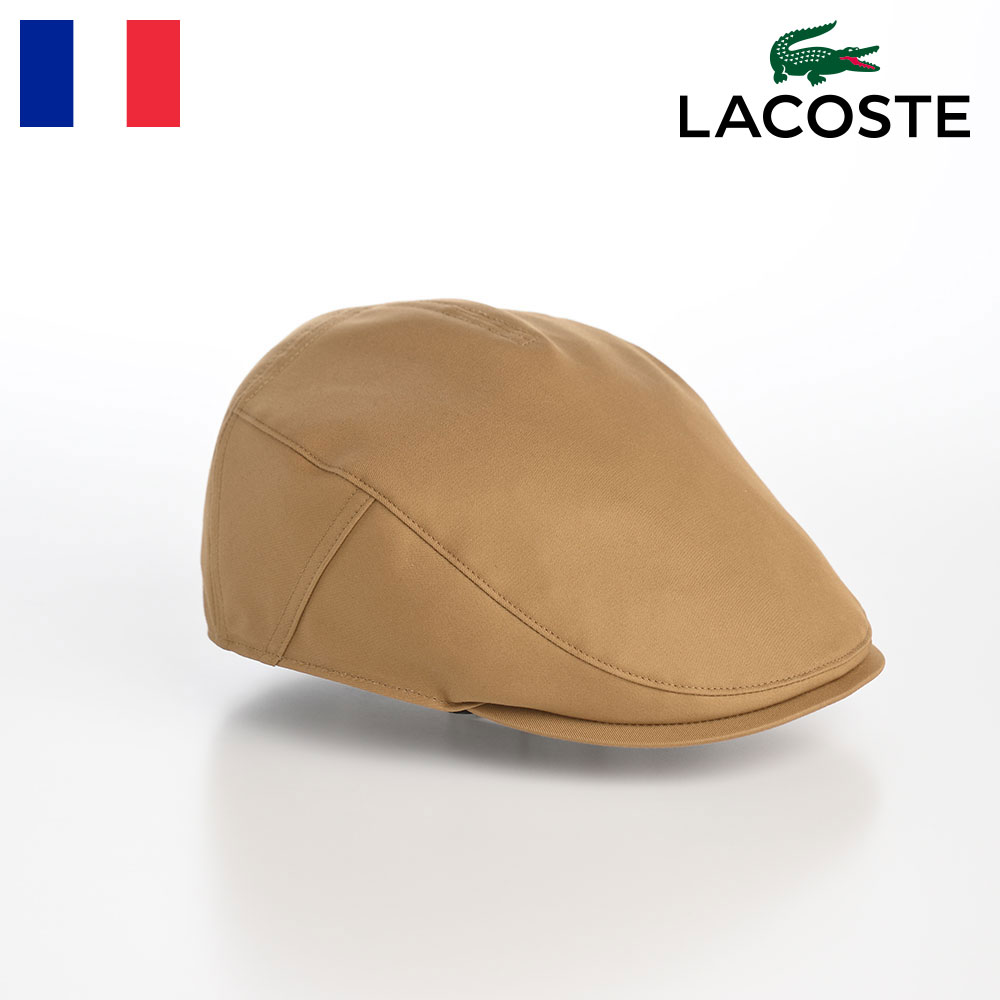 LACOSTE ラコステ 帽子 ハンチング帽 メンズ レディース 春夏 キャップ CAP ハンチングベレー 鳥打帽 シンプル カジュアル ワニロゴ オールシーズン フランスブランド LOGO TWILL HUNTING(ロゴ ツイルハンチング) L1309 ベージュ