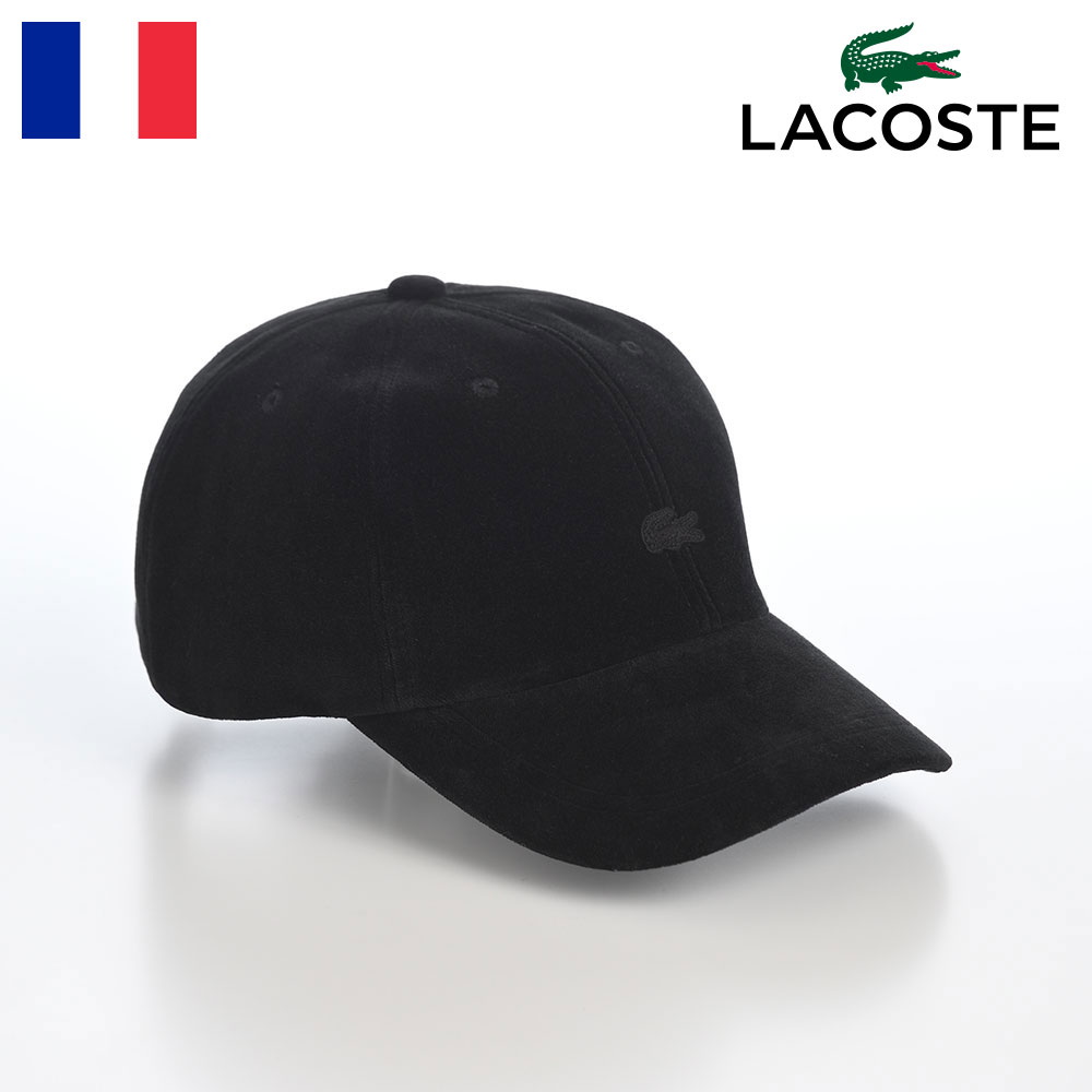 Lacoste 黒 ベースボールキャップ ラコステ キャップ TENNIS GRAPHIC TWILL CAP（テニス