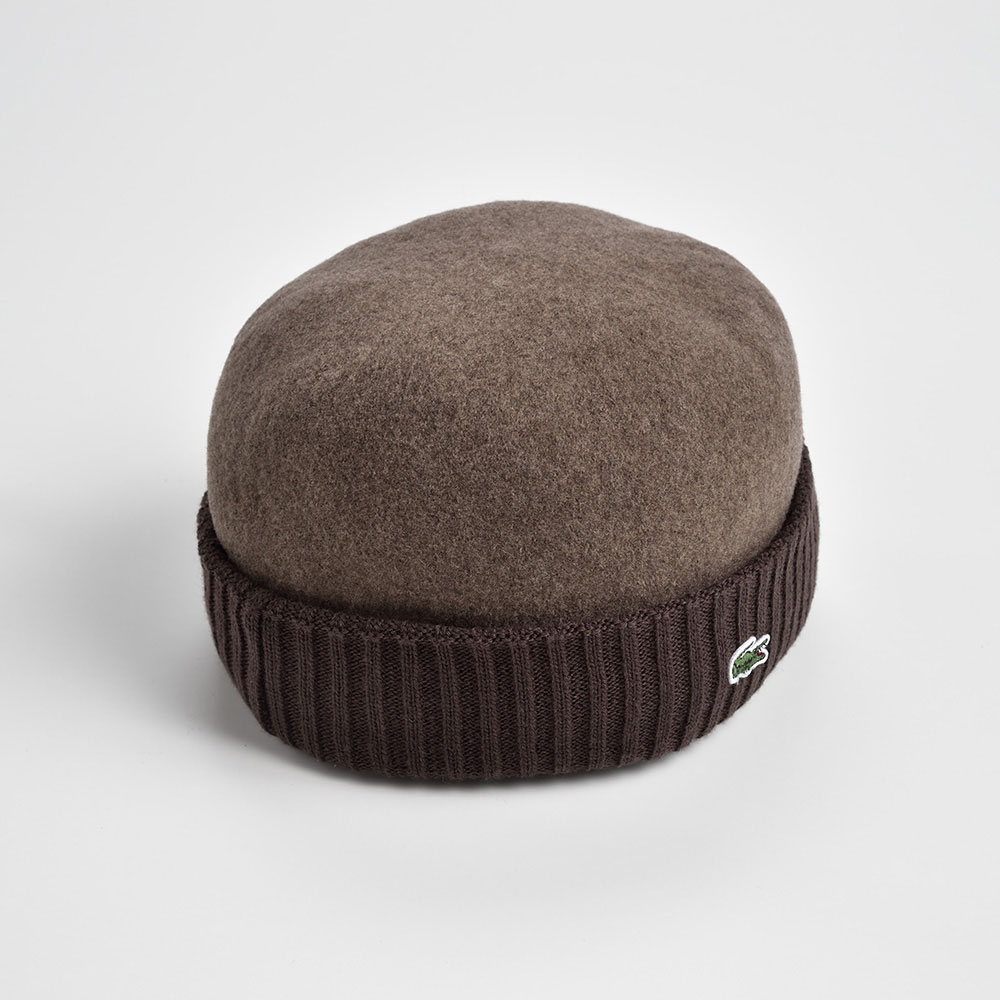 期間限定特価 Lacoste ラコステ ロールキャップ ショートワッチ ニット帽 ニットキャップ ビーニー 秋冬帽子 メンズ フリーサイズ ベージュ グレー 日本製 プレゼント ギフト 送料無料 あす楽 バスクウール And リブニットワッチ L1078 最も優遇 Www Faan Gov Ng