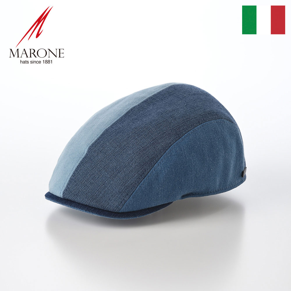 新品 マローネ イタリア製 パッチワークデザイン ハンチングハット 57cm相当 楽天市場】MARONE ハンチング帽 キャップ メンズ 春 夏 帽子 CAP