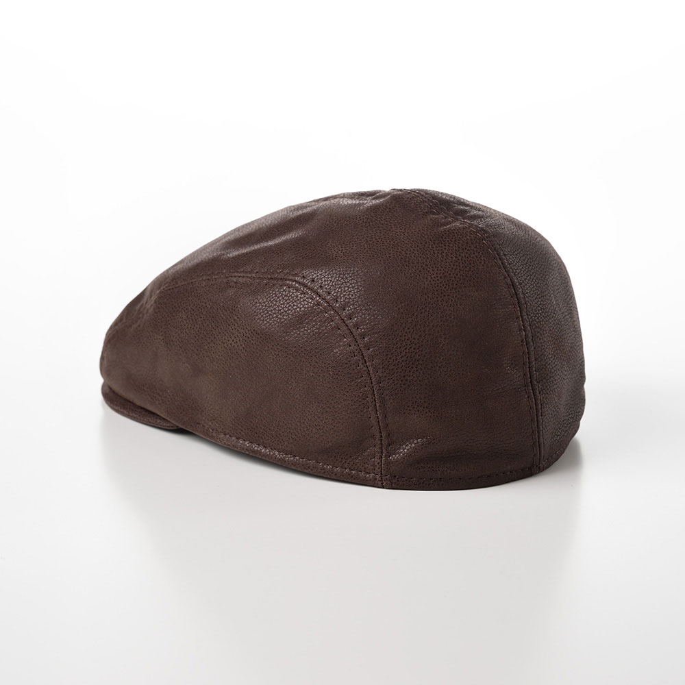 マローネ 本革ハンチング メンズ イタリア製 秋 冬 帽子 レディース キャップ 紳士帽 メンズ帽子 大きいサイズ イタリアブランド キャップ キャスケット帽 ハンチング帽 M L Xl 牛革 ブラウン 茶色 ギフト プレゼント 送料無料 あす楽 イタリア製 Marone フォーパネル