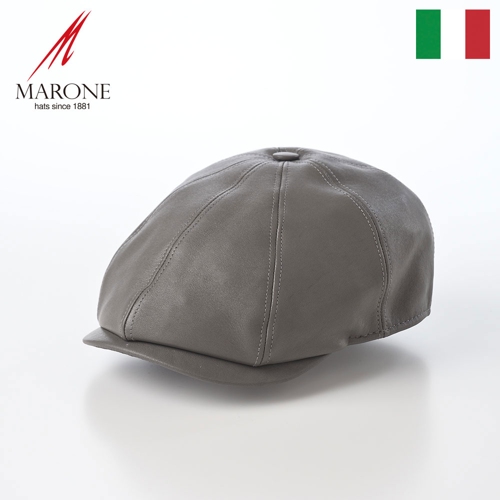 楽天市場】【CAPクーポン】マローネ レザーハンチング帽 メンズ