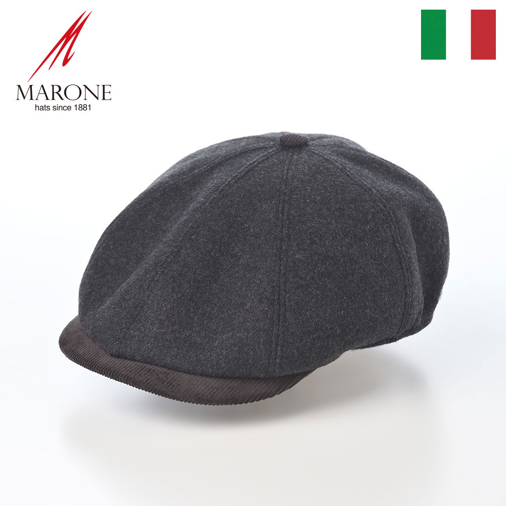【21AW】マリアーノ MAGLIANO 牛革 ハンチング帽 M 黒 帽子 21AW】マリアーノ MAGLIANO 牛革 ハンチング帽 M 黒 帽子
