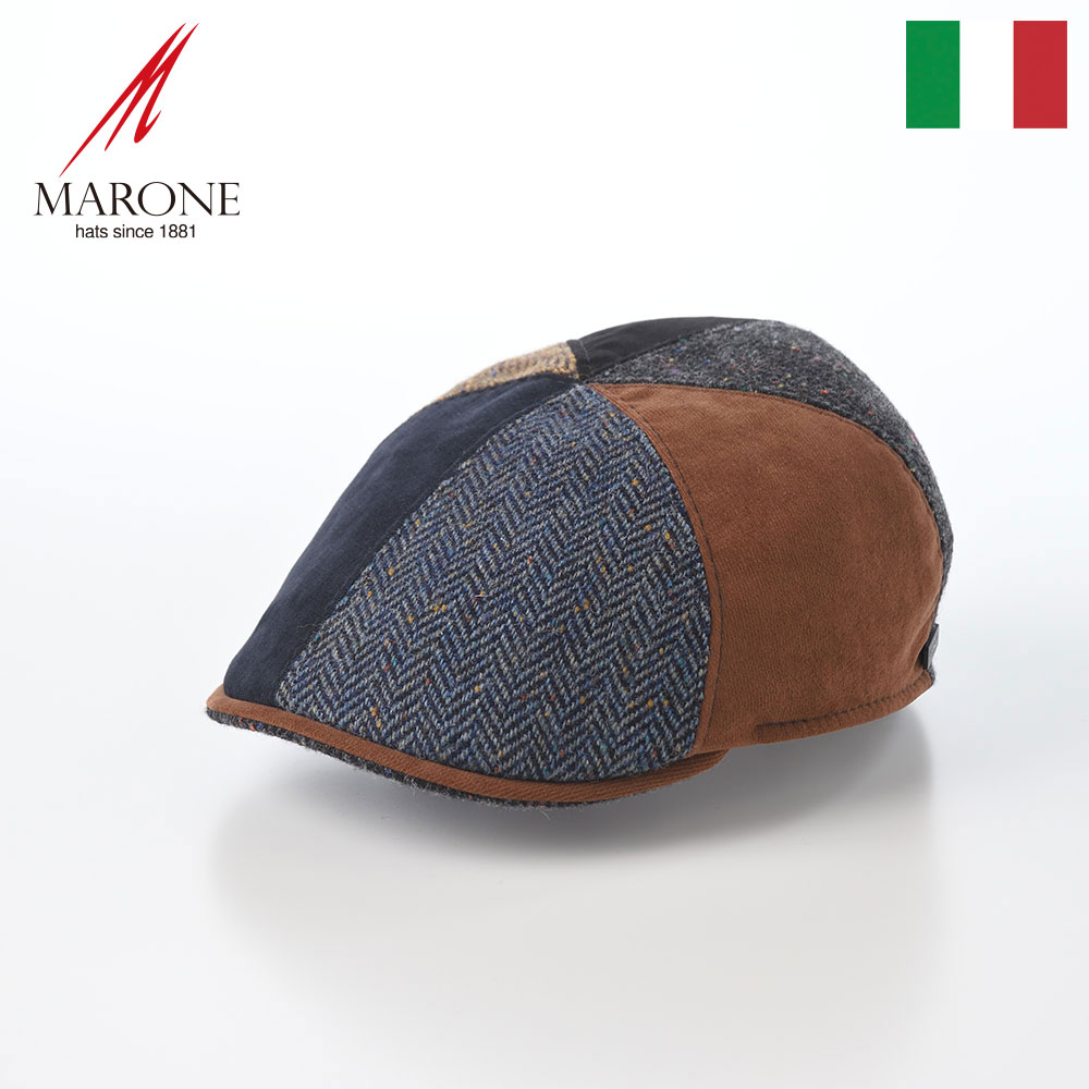 新品 マローネ イタリア製 パッチワークデザイン ハンチングハット 57cm相当 楽天市場】 ブランド一覧（1） > MARONE（マローネ