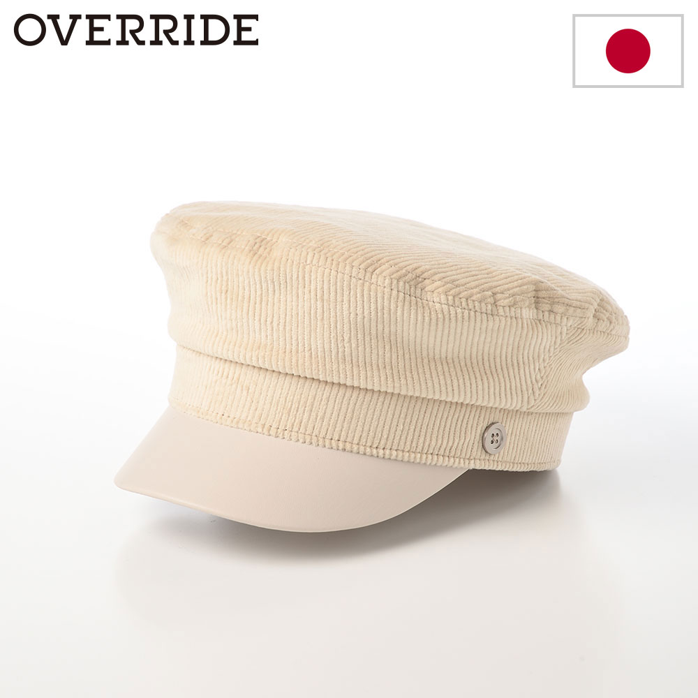 OVERRIDE オーバーライド キャスケット帽 マリンキャップ 帽子 メンズ レディース 秋 冬 カジュアル おしゃれ 紳士帽 ファッション小物 ブランド OR REC CORDUROY MARIN CAS SG（コーデュロイマリンキャス） ライトベージュ 6,464円