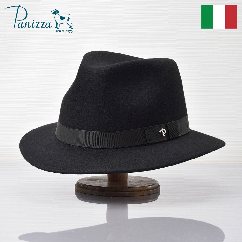 Panizza ウールフェルトハット グレー 60 7 1/4 XL pnf052-black.jpg