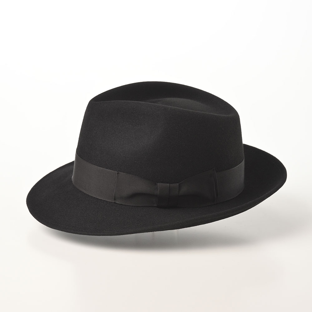 RETTER（レッター） Fur Felt ブラック Fedora（ファーフェルト