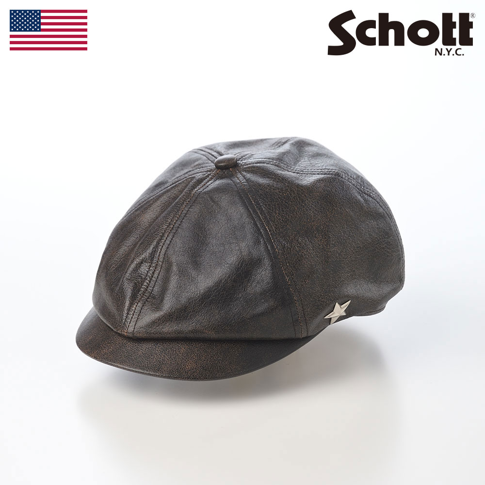 楽天市場】Schottレザーニュースボーイキャップ(レザー