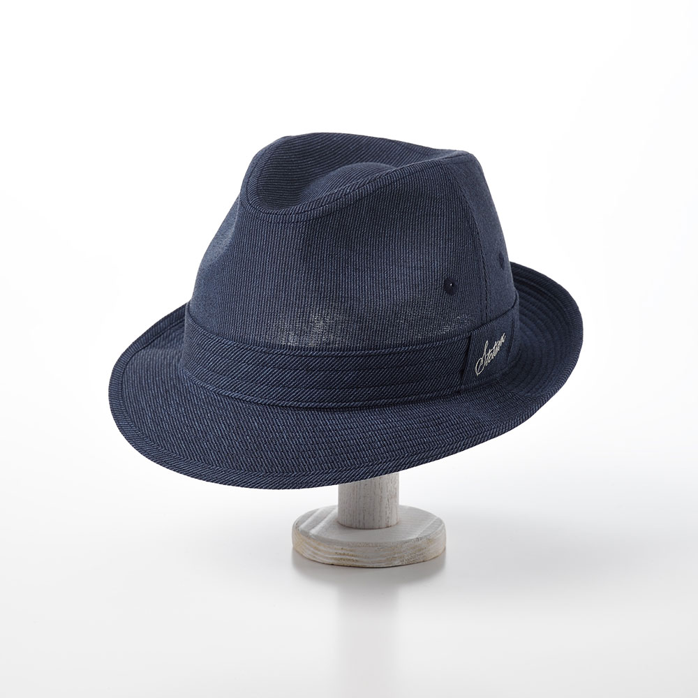 日本産 ステットソン Stetson ソフトハット メンズ レディース 春夏 ハット 帽子 中折れハット トリルビー ストライプ柄 ネイビー グレー 58cm 60cm ニューレスコー Se181 プレゼント あす楽 最安値 Www Casalarrionda Com