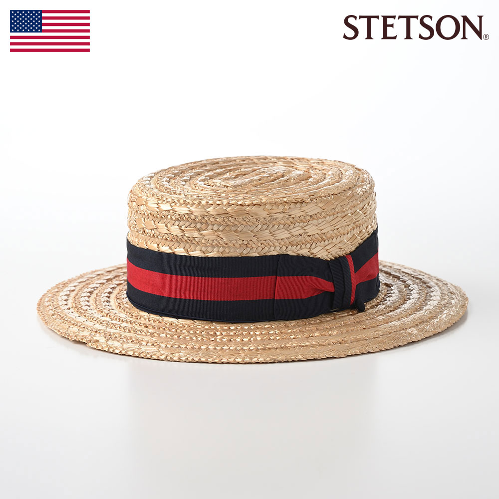 Stetson ステットソン カンカン帽 メンズ 春 カジュアル 麦わら帽子 シンプル リゾート 大きいサイズ ストローハット ブランド 夏 おしゃれ レディース