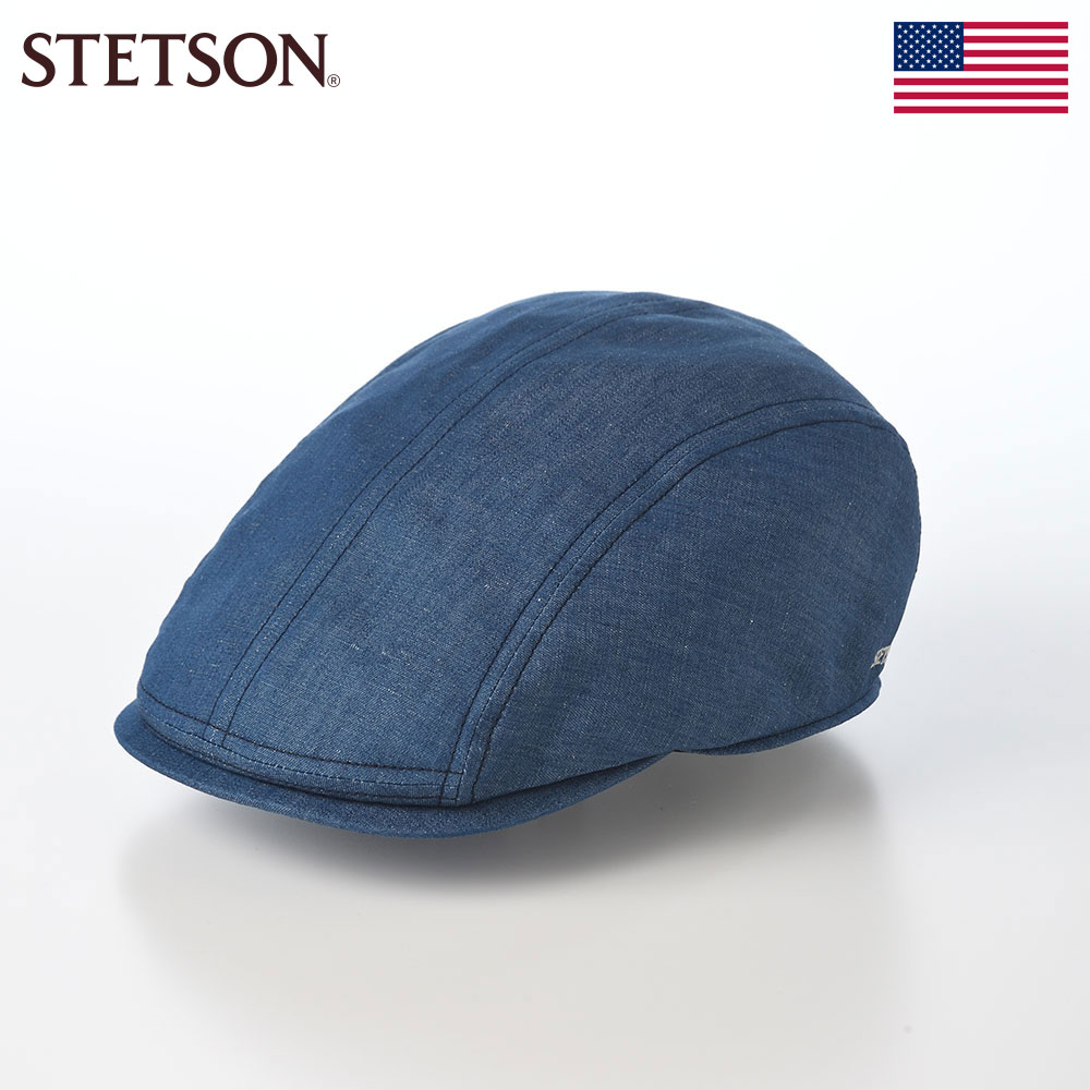 STETSON ステットソン ハンチング帽 キャップ 帽子 ブランド メンズ ハンチングベレー 鳥打帽 カジュアル おしゃれ シンプル 普段使い レディース アメリカ COTTON LINEN LIGHT DENIM HUNTING(コットン リネン ライトデニム ハンチング) SE812 ブルー 7,128円