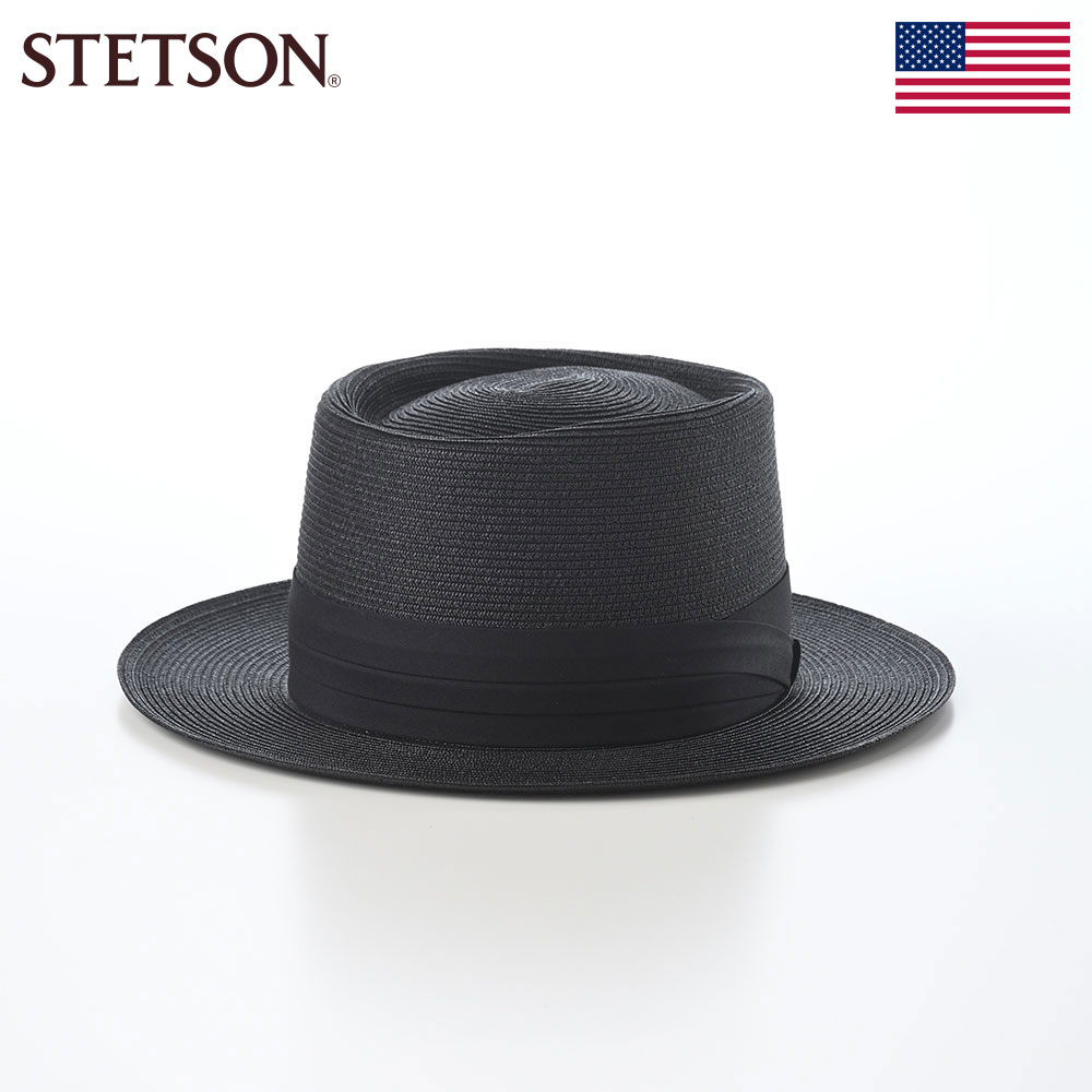 STETSON 帽子 ブレードハット メンズ レディース 春 夏 ブランド シンプル カジュアル ファッション小物 アメリカ ステットソン SANTA FE（サンタフェ） SE854 ブラック
