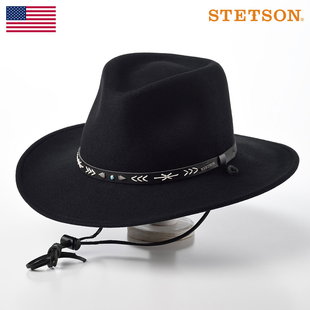 爆安プライス Stetson ステットソン ウールフェルトハット メンズ レディース ウエスタン カウボーイ 中折れハット ソフトハット 帽子 紳士 秋冬 ブラック ブラウン M L Xl サンタ フェ St947 ブラック あす楽 メンズハット 帽子専門店 時谷堂 数量は多