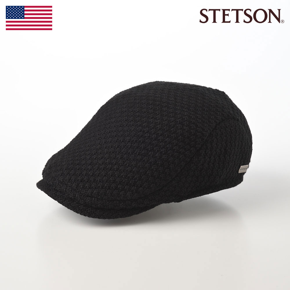 ステットソン STETSON ハンチング 秋冬 メンズ レディース ハンチング帽子 暖かい ニット素材 紳士帽 ブラック フリーサイズ メンズ帽子 送料無料 ニットハンチングSE164