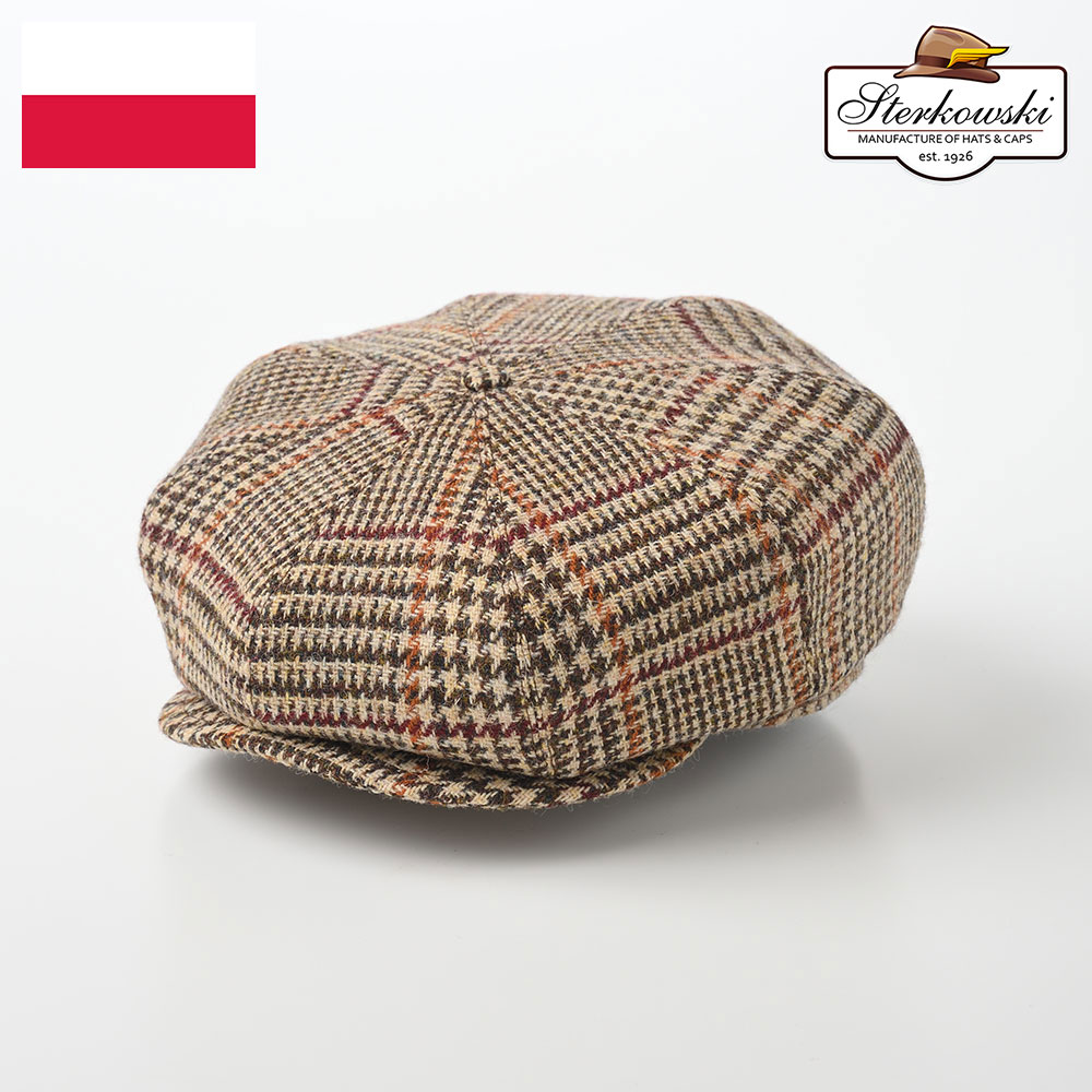 Harris Tweed ウール100% キャスケット 58cm チェック柄