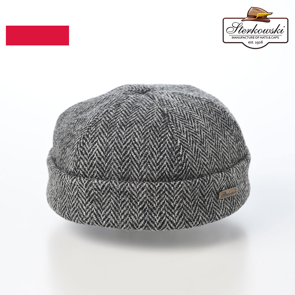ロールキャップ ドッカー帽子 メンズ レディース ポーランド製 シンプル 普段使い 紳士帽 大きいサイズ Sterkowski Dockers Harris Tweed(ドッカーズ ハリスツイード) グレー ギフト｜メンズハット・帽子専門店 時谷堂