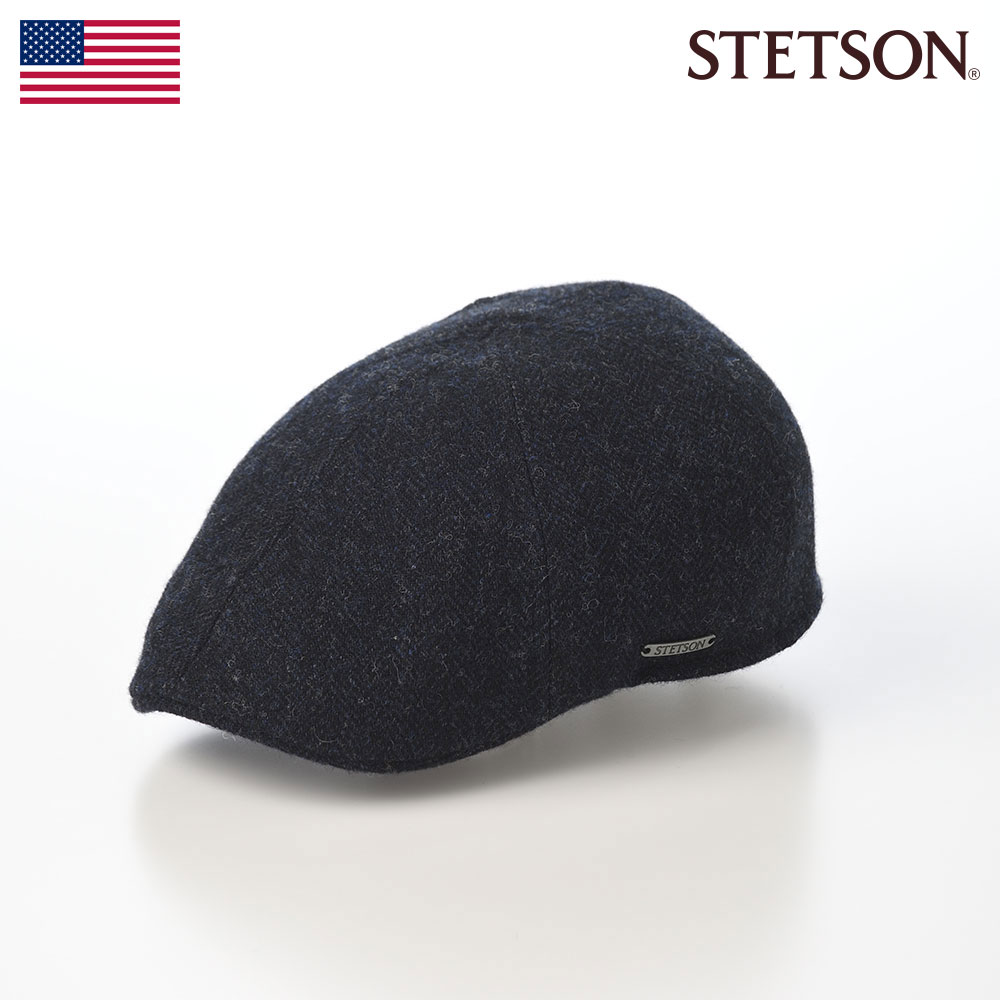 STETSON 帽子 メンズ レディース アメリカブランド ステットソン SHETLAND LAMBS WOOL HUNTING(シェットランドラムズウール ハンチング) ST238EU ネイビー