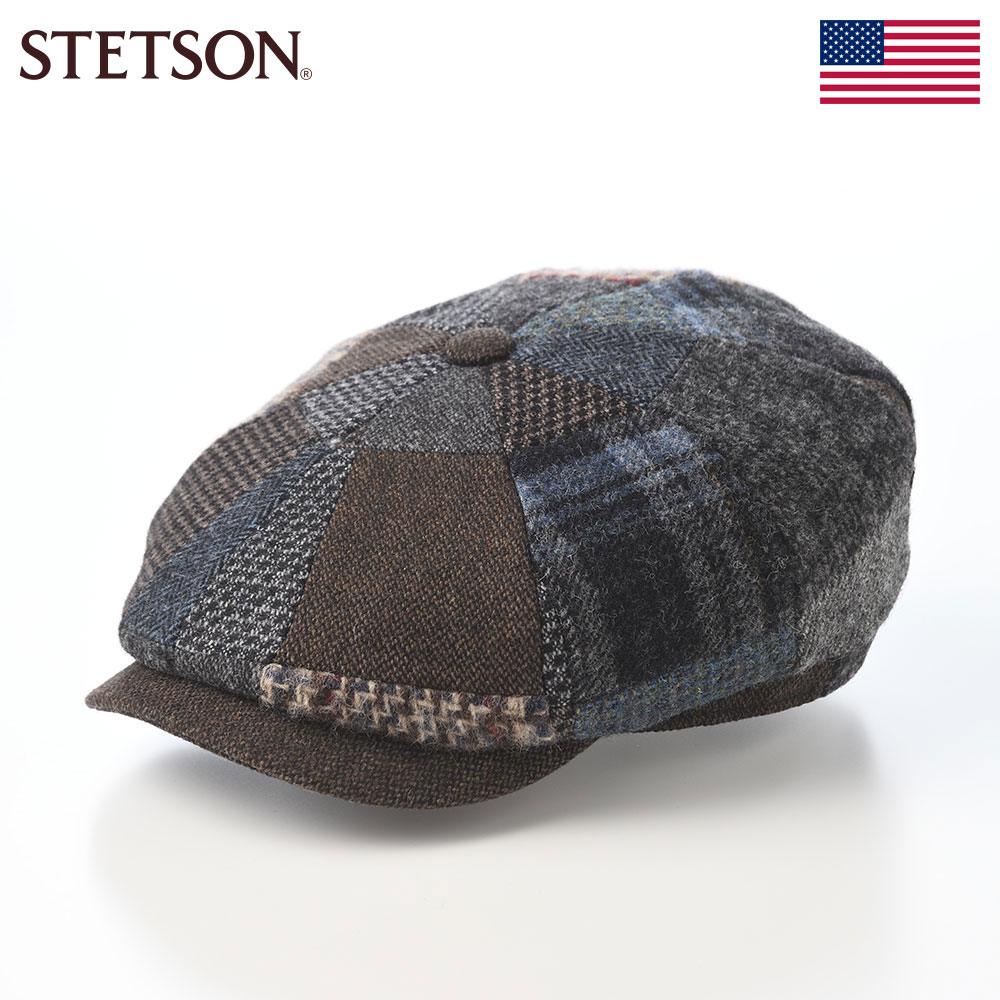 CAP ハンチング帽 キャスケット メンズ レディース 秋 冬 アメリカ STETSON ステットソン PATCHWORK CASHUNTING ST300EU マルチ カジュアル ギフト プレゼント｜メンズハット・帽子専門店 時谷堂