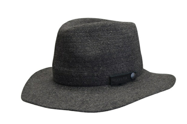 ドイツ老舗ブランド　MAYSER 中折れ ハット　黒　サイズ61 極美品 ドイツ老舗ブランド MAYSER 中折れ ハット 黒 サイズ61 極美品