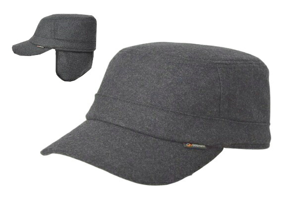 独Gottmannゴットマン 耳あて付き 撥水 ワークキャップ ミリタリーキャップ M～XXL 57cm～63cm インポート メンズ グレー 大きいサイズ イヤーフラップ 秋冬 紳士帽子 キャップ 30代 40代 50代 60代 70代 SNN 1588194