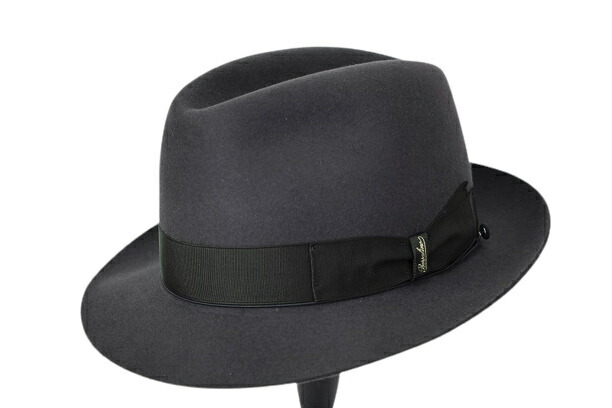 楽天市場】Borsalino ボルサリーノ1857 中折れハット 黒 ウール