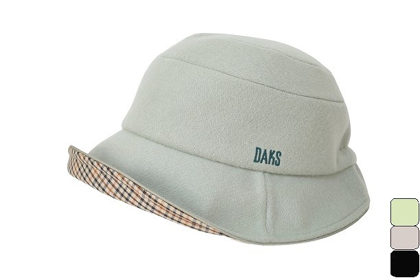 婦人 帽子 秋冬 DAKSダックス レディースハット 日本製 (ミント/ベージュ/ブラック) パステル グリーン S,M,Lサイズ ゴム入り ミセス シニア シルバー 小さいサイズ 大きいサイズ 60代 70代 80代 女性 DL064