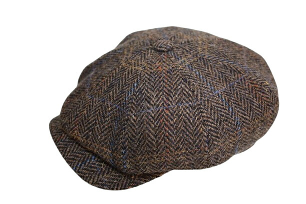 紳士 帽子 Wigensヴィゲンズ 8枚はぎ Harris Tweed ハリスツイード エイトピースハンチング キャスケット メンズ ツイード ハンチング 57cm～63cm M～4L クラシック レトロ 老舗 ブランド 伝統 ブラウン 茶 インポート 秋冬 30代 40代 50代 60代 70代 男性 101749