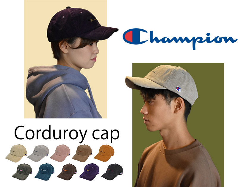 送料無料 Champion チャンピオン キャップ コーデュロイ 381 40 メンズ レディース サイズ調整可 手洗い可 アウトドア スポーツ トレンド 帽子 Hat Cap オールシーズン フリーサイズ