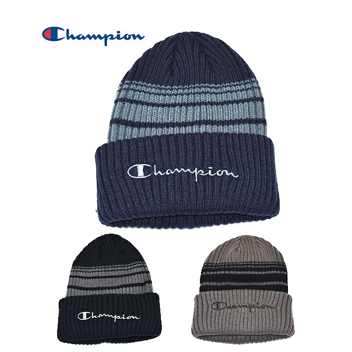 楽天市場】Champion チャンピオンボーダーニットキャップ 492-0121メンズ レディース ニット ニット帽 帽子 アウトドア : 帽子の  Deux chapeau