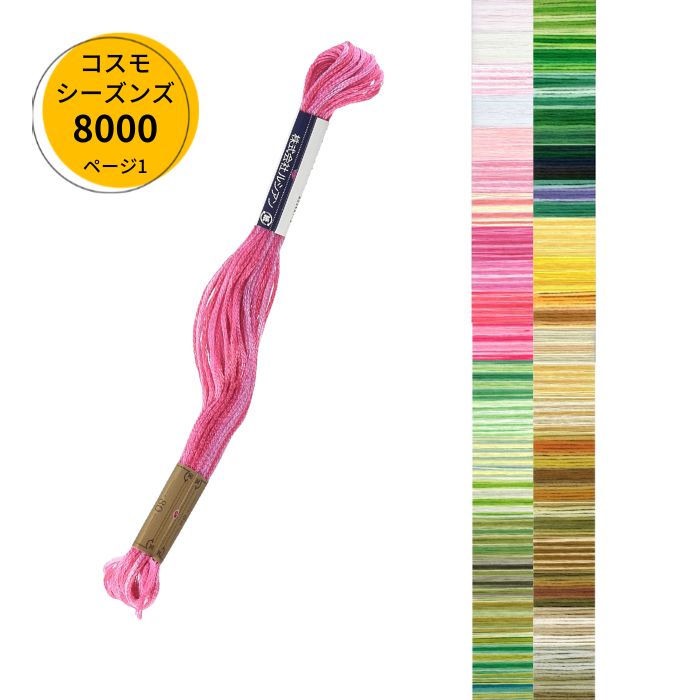 震災閉店　ルシアン　コスモ刺繍糸25番6カセ入　色番おまかせ計12箱セットで！