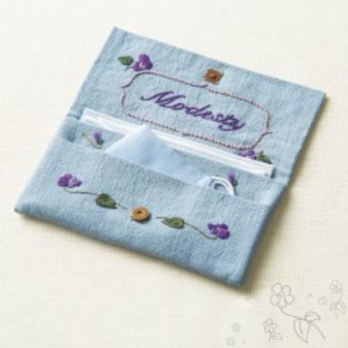 楽天市場 フランス刺繍 キット 花言葉のたしなみポーチ すみれ オリムパス 9087 旗の村松 手芸の村松