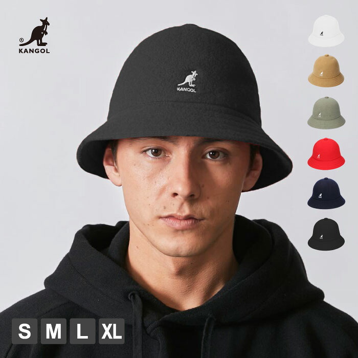 【4/17 9:59迄 クーポンで 10%OFF】帽子 メンズ レディース KANGOL Wool Casual ハット ギフト プレゼント カンガルー メンズハット レディースハット ストリート ブラック ホワイト AW 秋冬