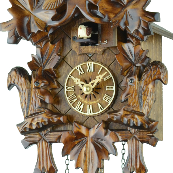 【楽天市場】鳩時計 壁掛け時計 ハト時計 はと時計 ポッポ時計クォーツ式 彫刻モデル 622 QM【ENGSTLER鳩時計ムーブメント】【楽