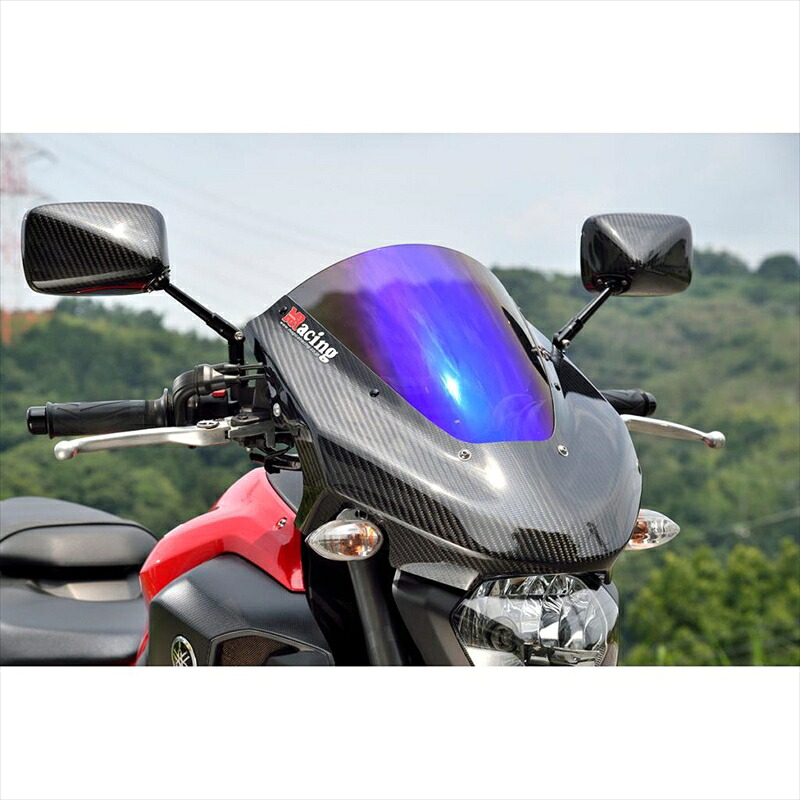 バイクパーツ 外装マジカルレーシング バイザースクリーン 綾織/クリア 001-MT0714-04A0 4550255767020MT-07 14-17｜バイク用品はとやグループ2号店