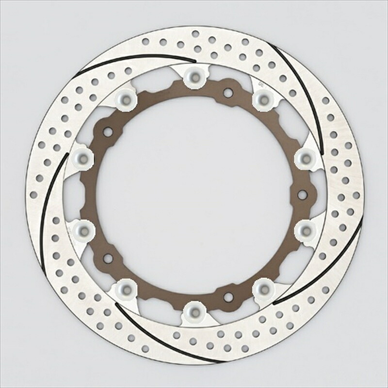 プレミアムR ホール＆スリット L R nine T φ320 ピン:シルバーEL113AWL-SV 4589719042618取寄品｜バイク用品はとやグループ2号店