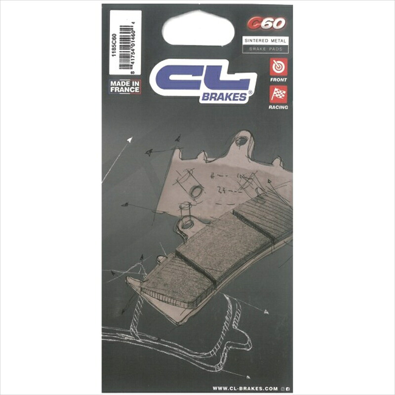 バイクパーツ CARBONE LORRAINE(カーボンロレーヌ) ブレーキパッド 2383-C60CL2383-C604528388011044｜バイク用品はとやグループ2号店