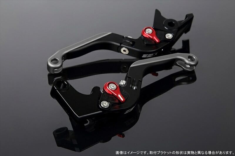 【5日前後で発送】 ハンドル エスエスケイ スピードラ アジャストレバー 可倒延長式 Mブラック/Mレッド/MチタンZX-6R 07-17 ZX-10R 06-15 LVGM027BK-RDTM 4580540606925 取寄品