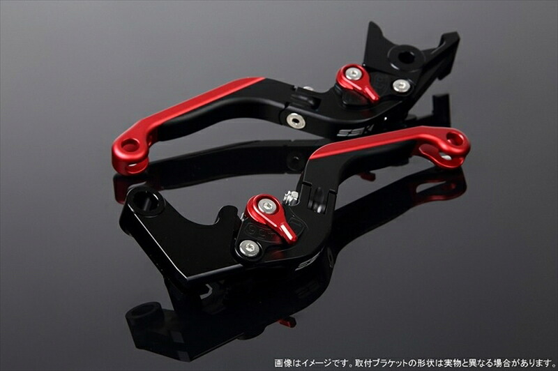 【5日前後で発送】 ハンドルエスエスケイ スピードラ アジャストレバー 可倒延長式 Mブラック/Mレッド/MレッドZX-6R 07-17 ZX-10R 06-15LVGM027BK-RDRD 4580540606932取寄品｜バイク用品はとやグループ2号店