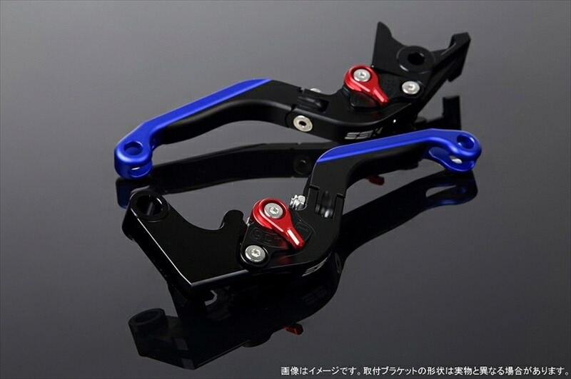 【5日前後で発送】 ハンドル エスエスケイ スピードラ アジャストレバー 可倒延長式 Mブラック/Mレッド/MブルーZX-6R 07-17 ZX-10R 06-15 LVGM027BK-RDBE 4580540606949 取寄品