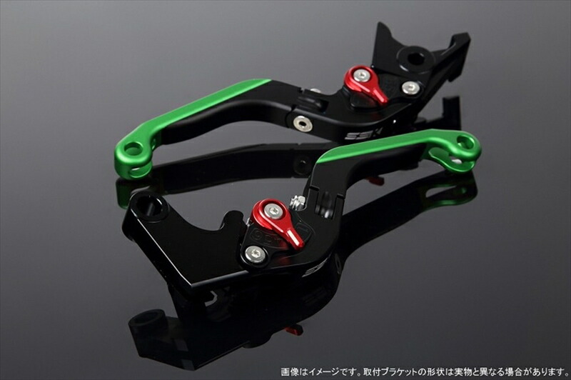 【5日前後で発送】 ハンドル エスエスケイ スピードラ アジャストレバー 可倒延長式 Mブラック/Mレッド/MグリーンZX-6R 07-17 ZX-10R 06-15 LVGM027BK-RDGN 4580540606956 取寄品