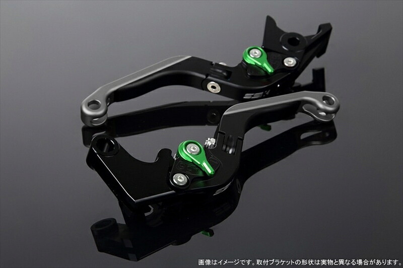 【5日前後で発送】 ハンドル エスエスケイ スピードラ アジャストレバー 可倒延長式 Mブラック/Mグリーン/MチタンZX-6R 07-17 ZX-10R 06-15 LVGM027BK-GNTM 4580540607069 取寄品