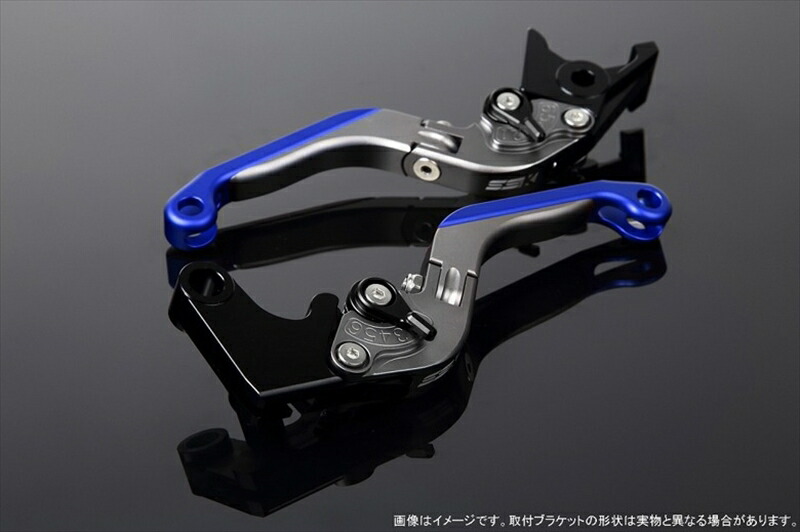【5日前後で発送】 ハンドル エスエスケイ スピードラ アジャストレバー 可倒延長式 Mチタン/Mブラック/Mブルー ZX-6R 07-17 ZX-10R 06-15 LVGM027TM-BKBE 4580540607649 取寄品