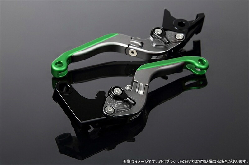 【5日前後で発送】 ハンドル エスエスケイ スピードラ アジャストレバー 可倒延長式 Mチタン/Mブラック/Mグリーン ZX-6R 07-17 ZX-10R 06-15 LVGM027TM-BKGN 4580540607656 取寄品