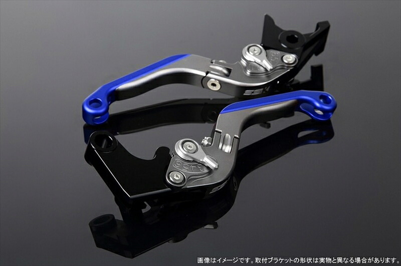 【5日前後で発送】 ハンドル エスエスケイ スピードラ アジャストレバー 可倒延長式 Mチタン/Mシルバー/Mブルー ZX-6R 07-17 ZX-10R 06-15 LVGM027TM-SRBE 4580540607717 取寄品